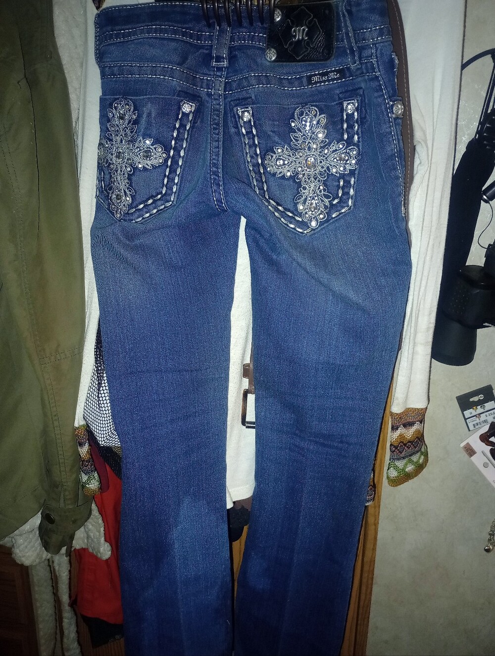 Miss Me Dark Blue Embellished Boot Cut Jeans